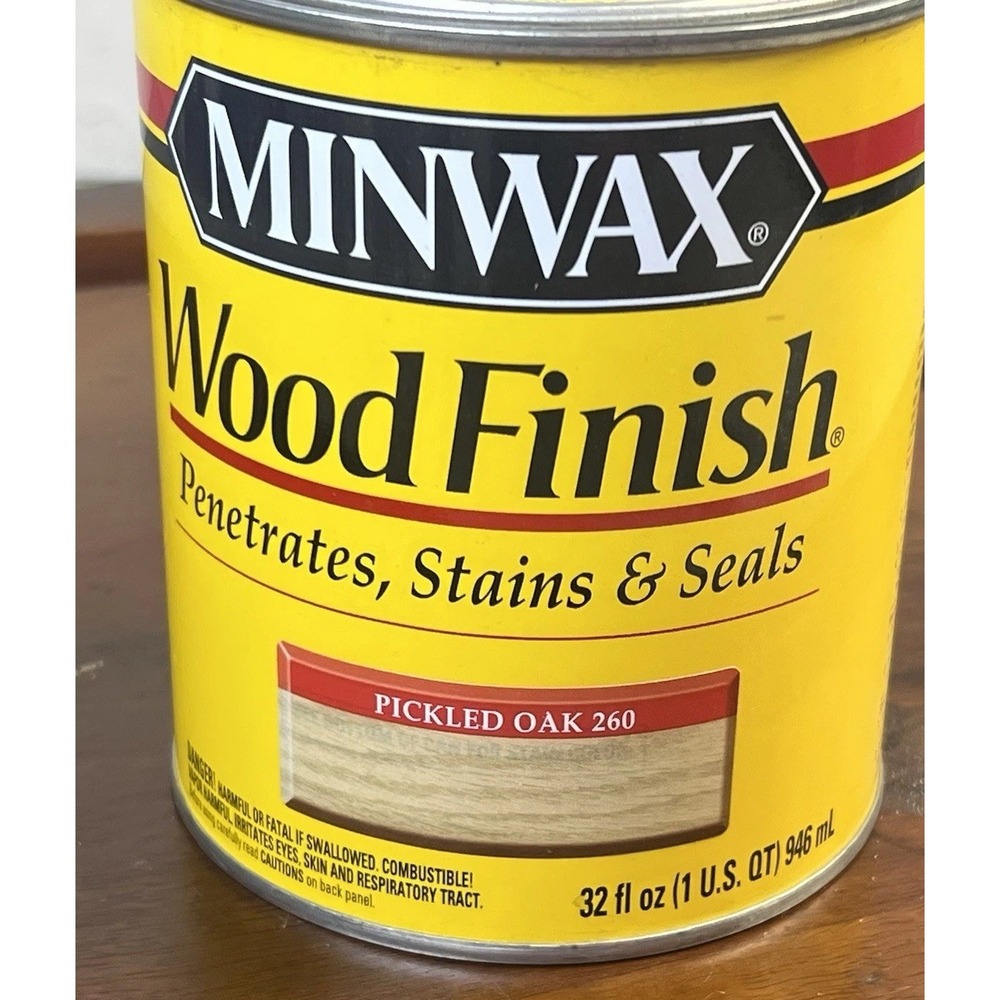 New Minwax Pickled Oak 260 Wood Finish Oil-Based Stain 1 Quart New Old Stock